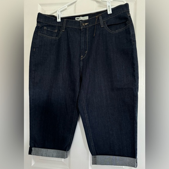 Levi’s Capri Jeans Dark Rinse SZ 16 - Picture 1 of 13
